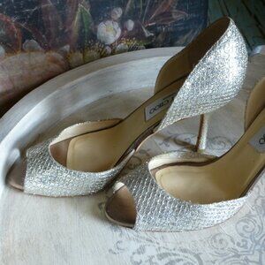 Jimmy Choo Silver Champagne Heels - (W Size 6.5 US)